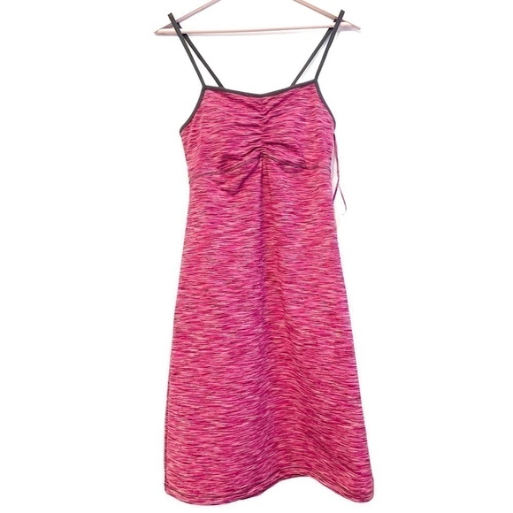 NEW DAKINI Athletic Ponte Knit Pink Gray Dress Size Large - Picture 1 of 7